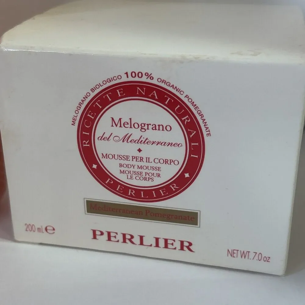 Perlier Mediterranean Pomegranate Bath Cream, Body Mousse, Scrub, Hand Balm New